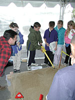 April 2002 Environmental Fair—Students learning about methods the Impact Area Groundwater Study Program uses to search for buried metal objects