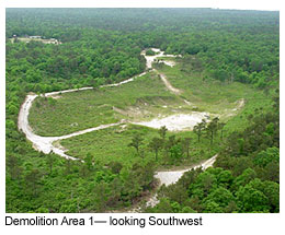 Demolition Area 1 - Looking Southwest